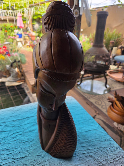 Asian hand curved bust