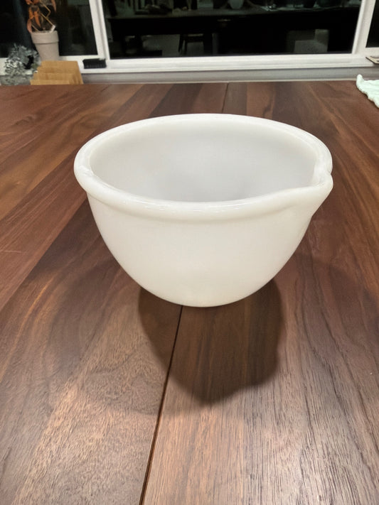 Vtg Glassbake Milk Glass Mixing Bowl