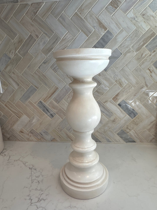 White Candle Holder
