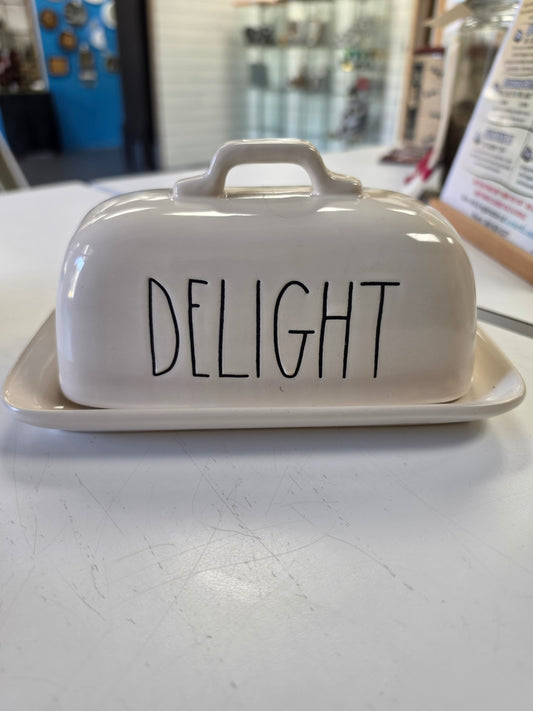 Rae Dunn Delight butter dish
