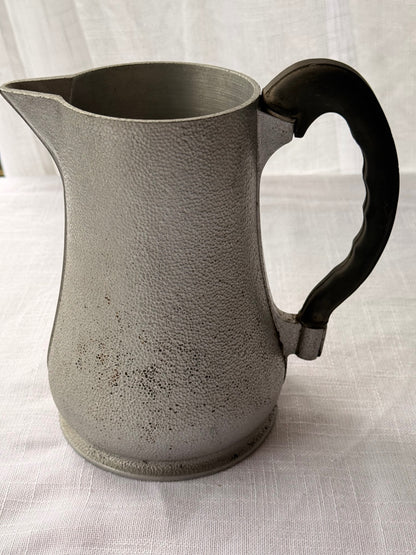 Vintage Guardian Service Hammered Cast Aluminum Pitcher with Bakelite Handle