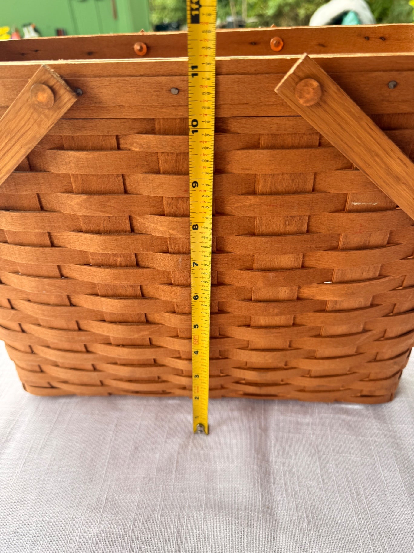 Vintage 1987 Longaberger Tall Market Basket | 15.5" Double Swing Handles