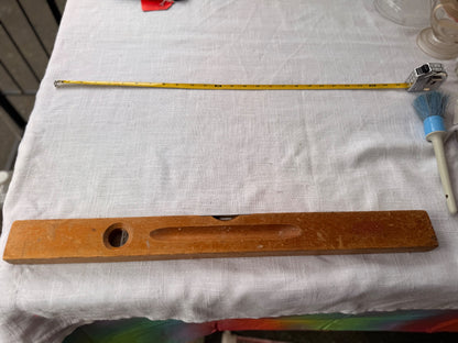 Vintage Stanley Handyman No. H1294-24 Wooden Spirit Level - 24-Inch USA Hand Tool