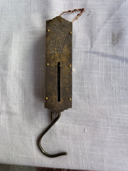 Antique Landers Improved Balance No. 2 Hanging Spring Scale – 50 lb Capacity