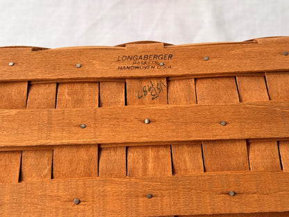 Vintage 1987 Longaberger Tall Market Basket | 15.5" Double Swing Handles