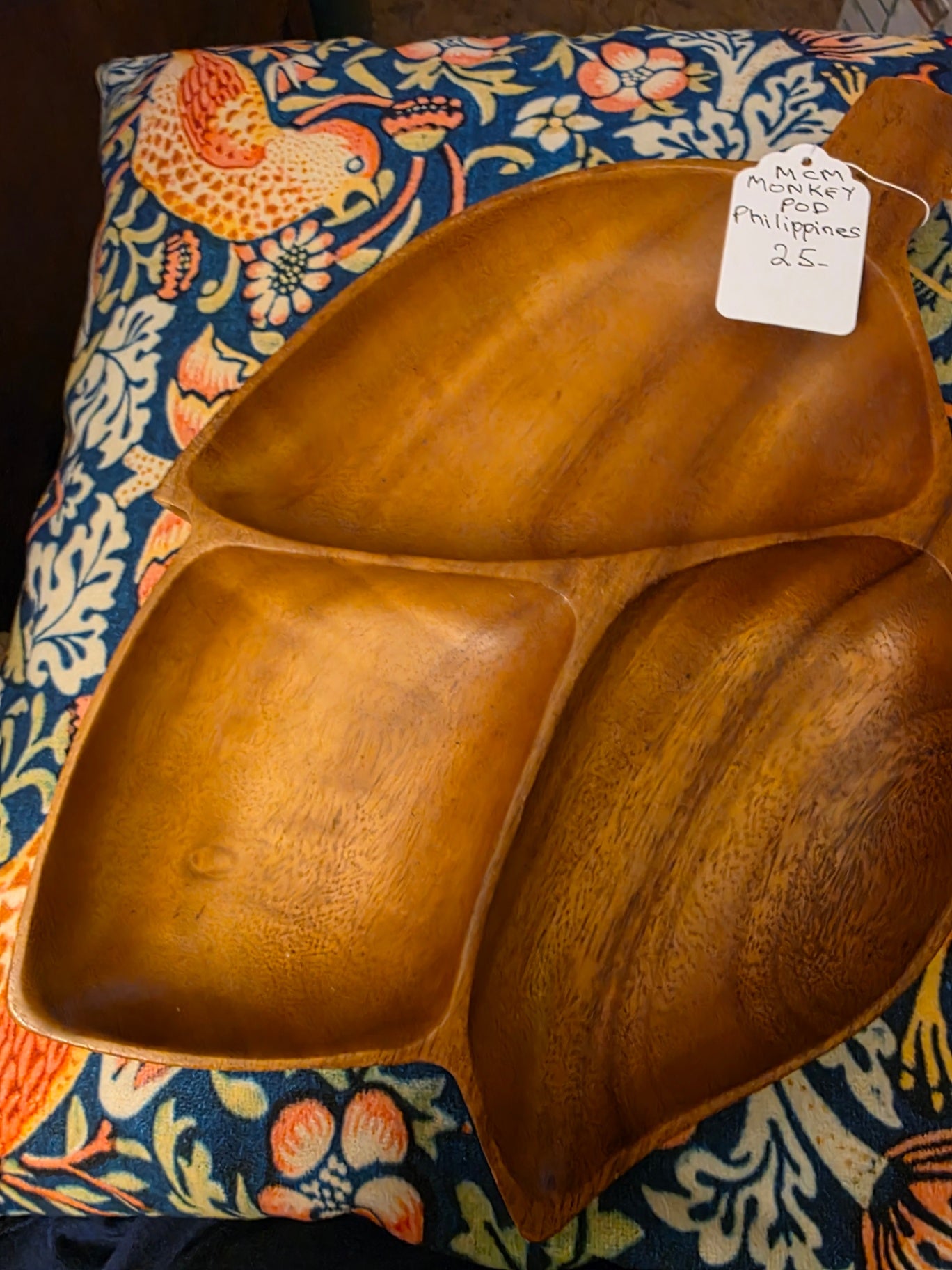 MONKEYPOD, CARVED DISH.