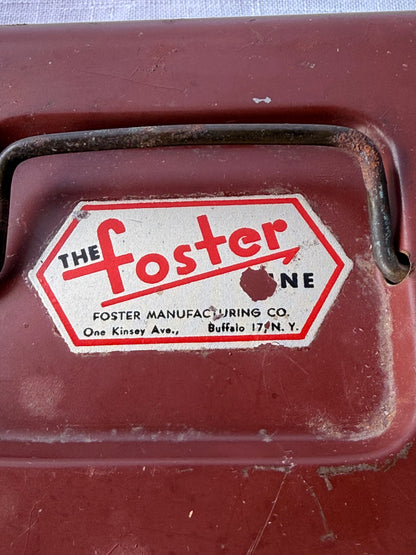Vintage The Foster Line Metal Cash Box - Foster Manufacturing Co. Buffalo NY