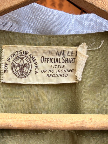 Vintage 1960s Boy Scouts BSA Eagle Scout Uniform Set – Shirt, Pants, Sash with 21 Merit Badges & Order of the Arrow Patches (Reno, NV)