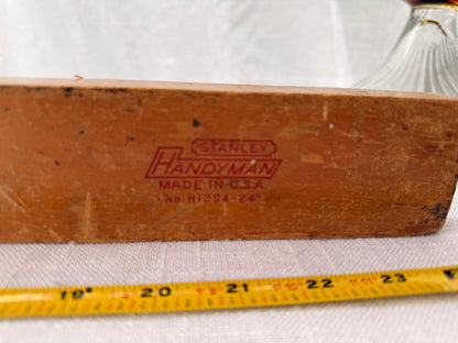 Vintage Stanley Handyman No. H1294-24 Wooden Spirit Level - 24-Inch USA Hand Tool