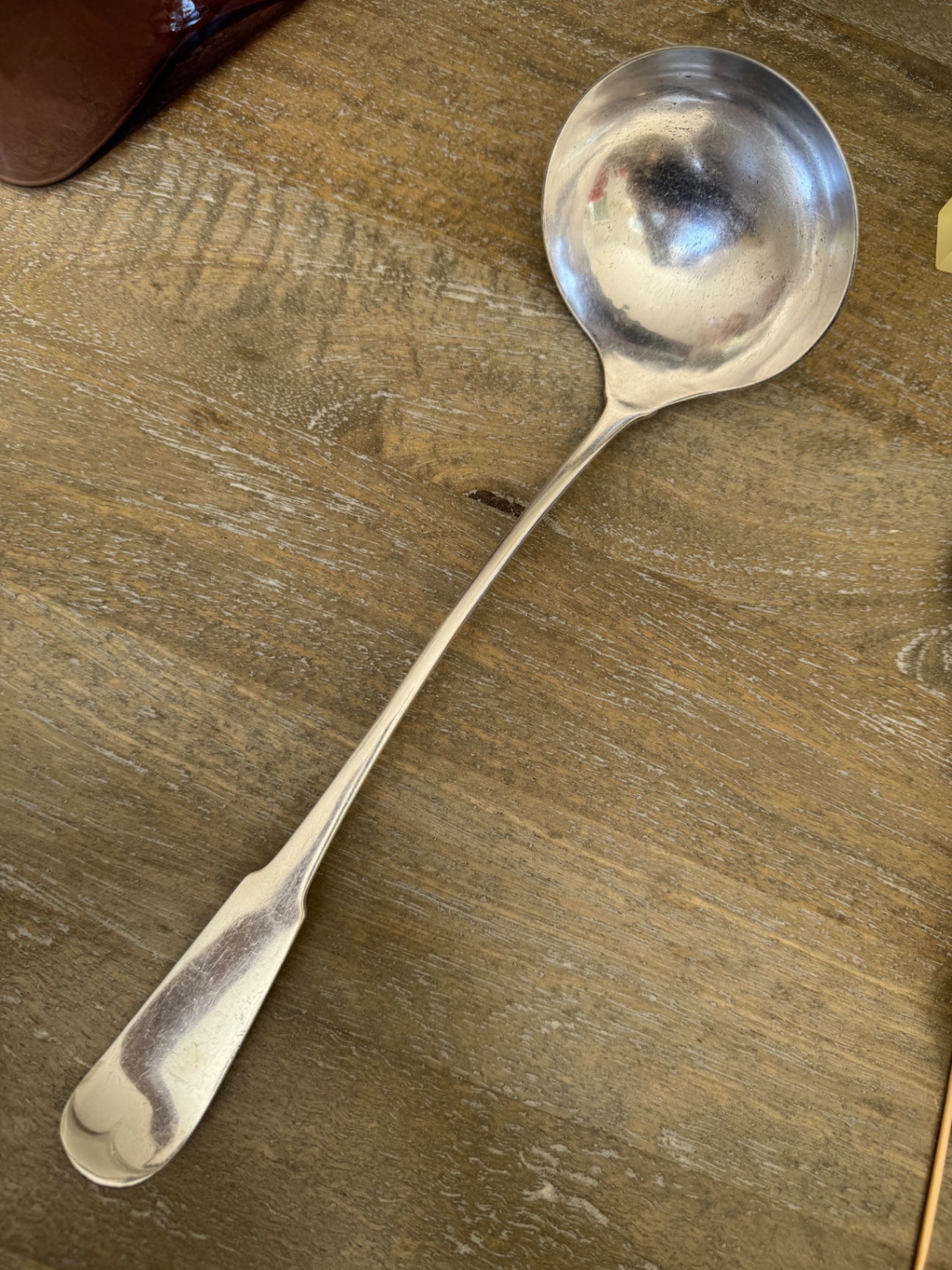 Vintage silver plated WM. Ragers soup tureen ladle 