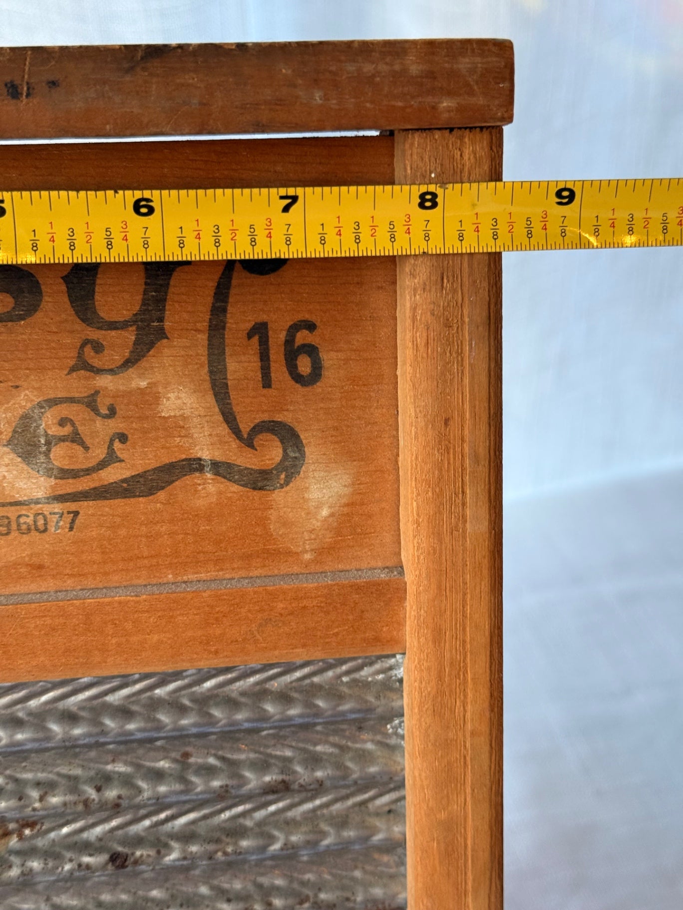 Vintage Miniature "Busy Bee No. 16" Wooden Washboard - Antique Patent No. 1896077