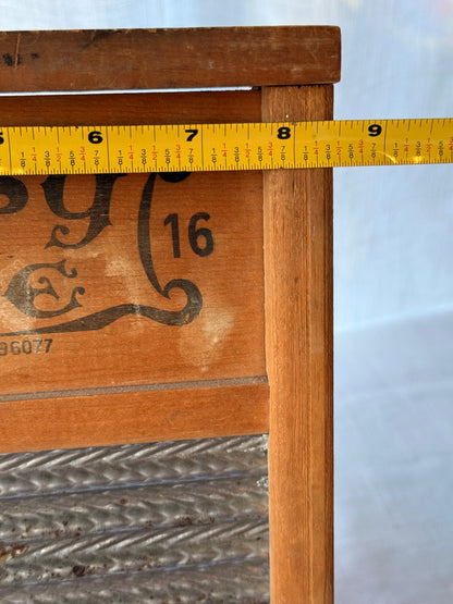 Vintage Miniature "Busy Bee No. 16" Wooden Washboard - Antique Patent No. 1896077