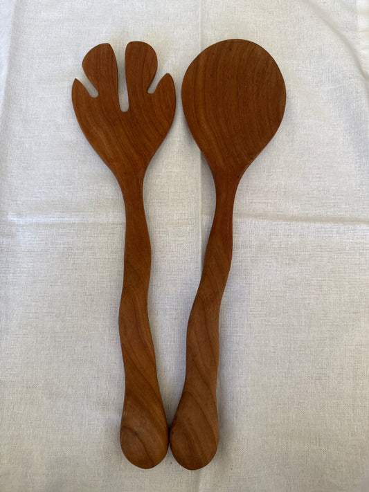 Wiggle wood salad, serving set