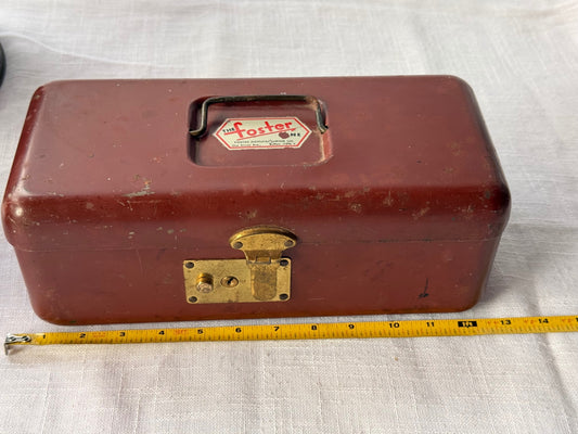 Vintage The Foster Line Metal Cash Box - Foster Manufacturing Co. Buffalo NY