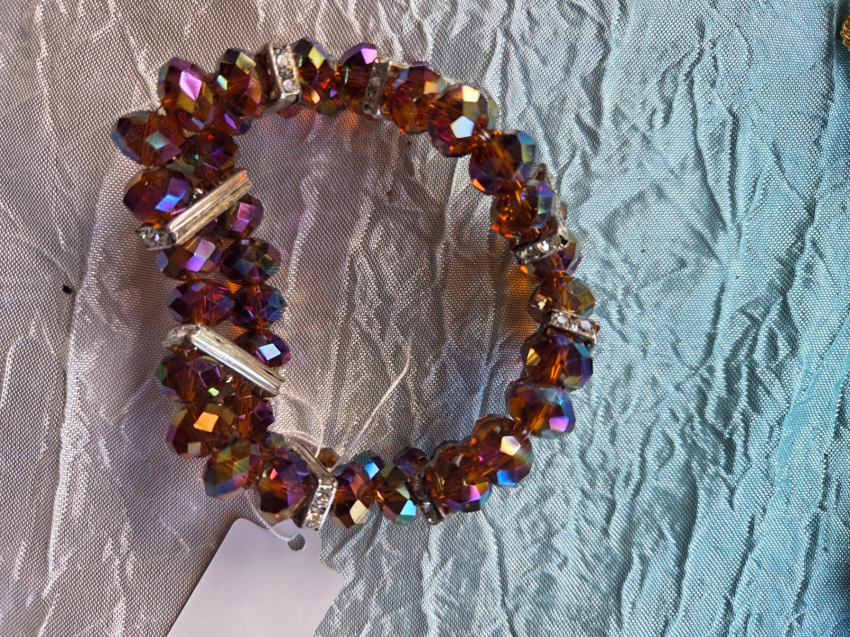 Crystal and rhinestone bracelet