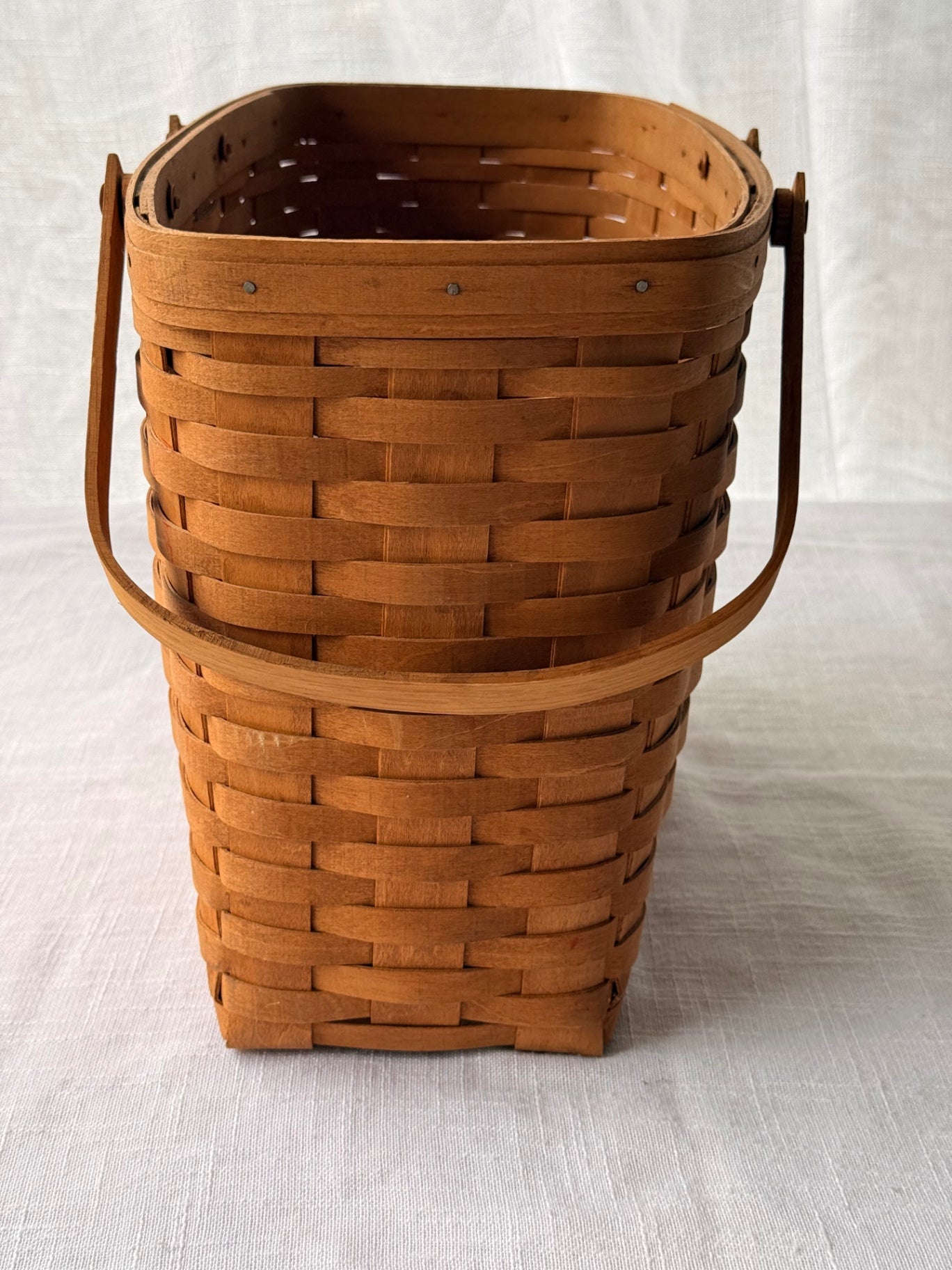 Vintage 1987 Longaberger Tall Market Basket | 15.5" Double Swing Handles