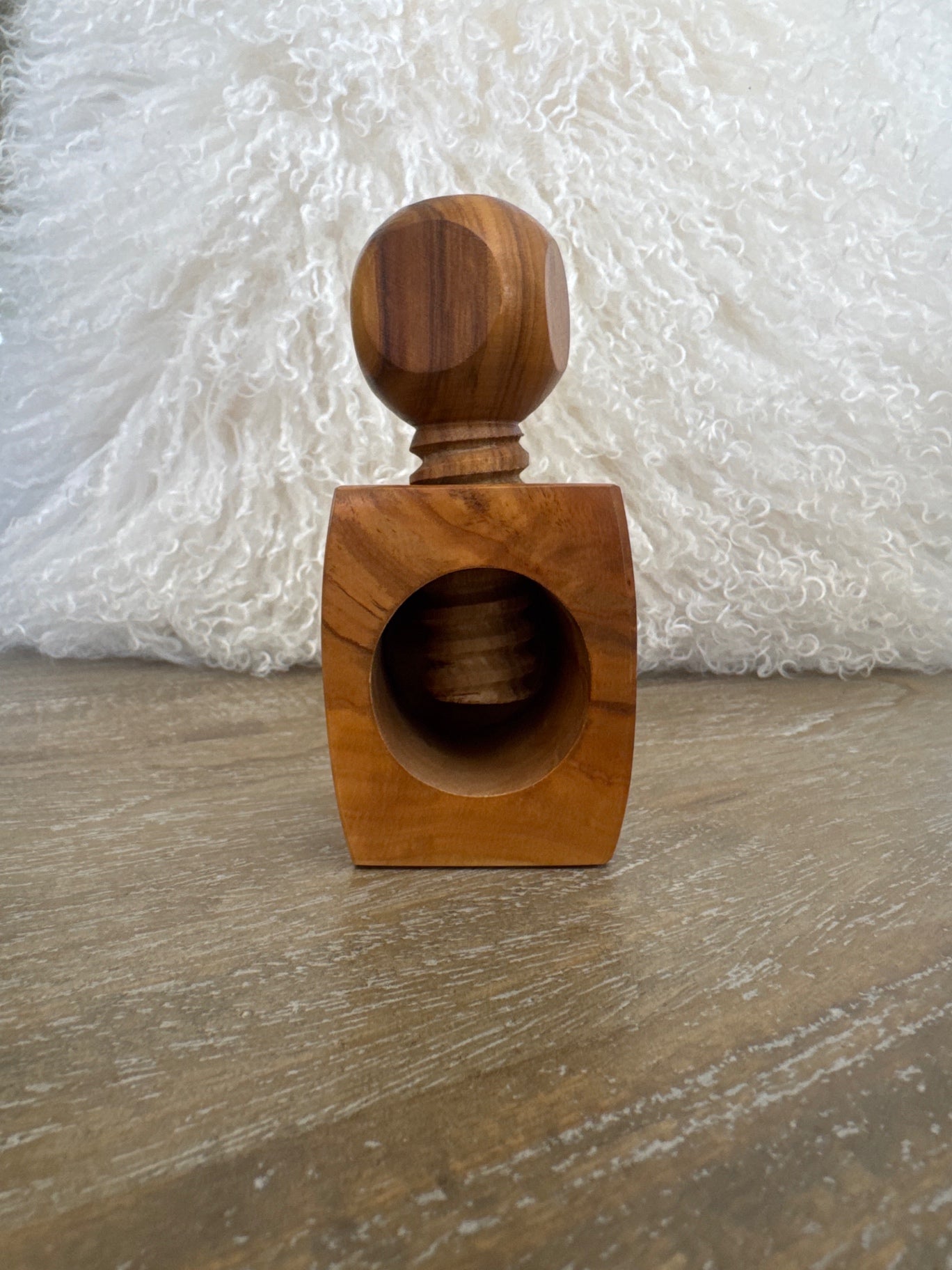 Olive wood nut cracker