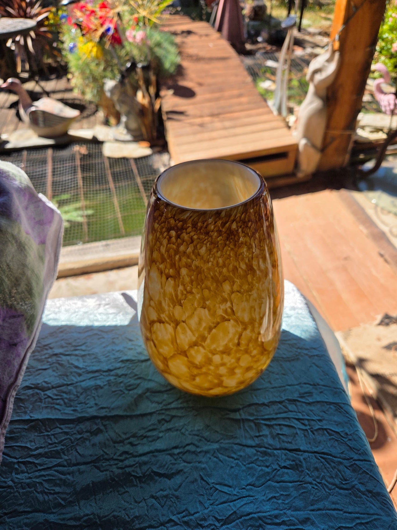 Artisan glass vase
