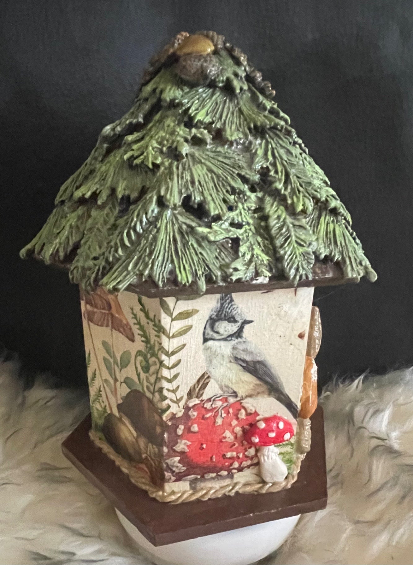 Mushroom bird house