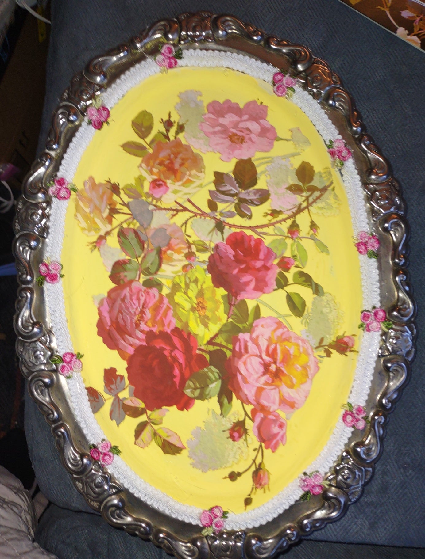 Tray yellow floral