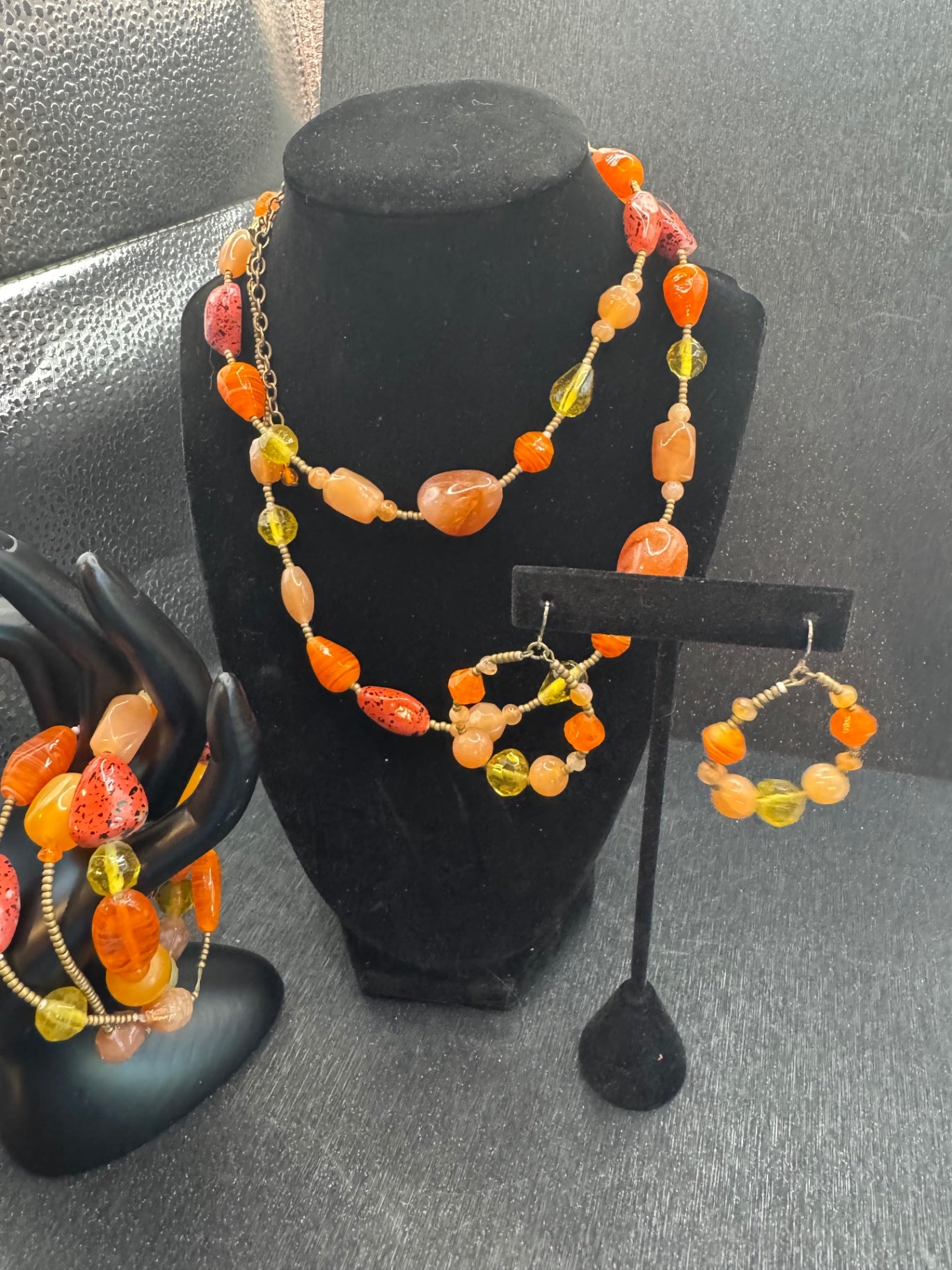 Orange Beaded Set