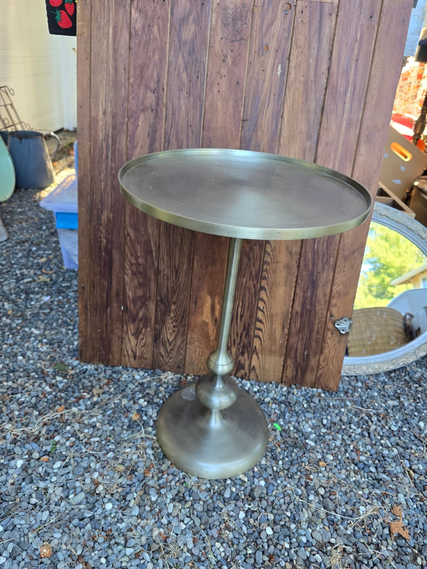 Metal side table