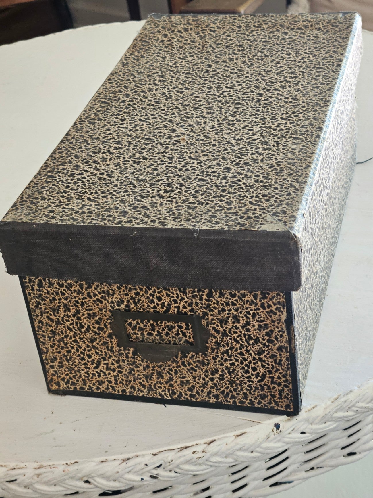 Vintage cardboard file box 6 1/2×12×5