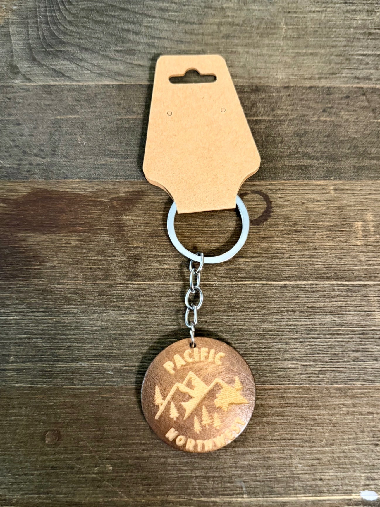 Wood Keychain - Pacific Northwest