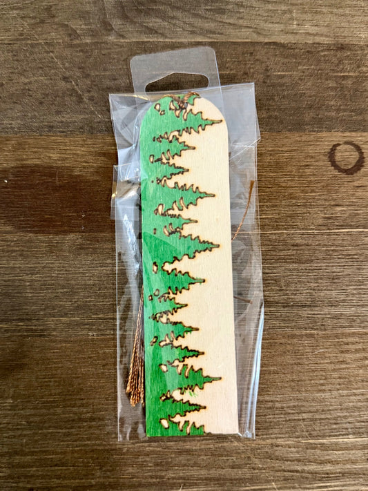 Wooden Bookmark - Trees