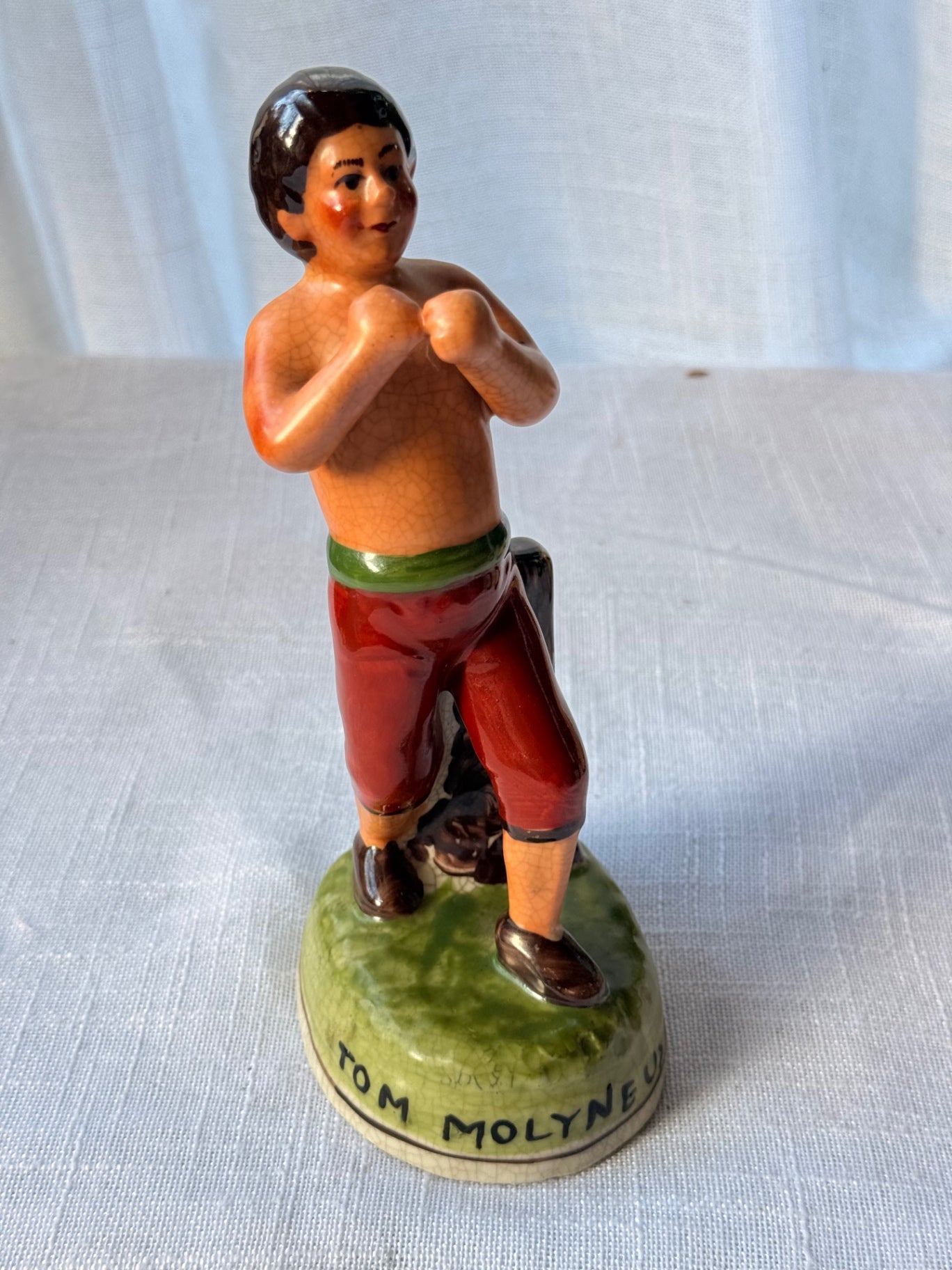 Vintage Tom Molyneux Bare-Knuckle Boxer Ceramic Figurine