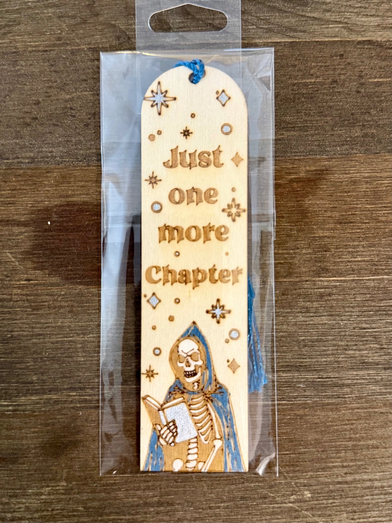 Wooden Bookmark - Grim Reaper Navy