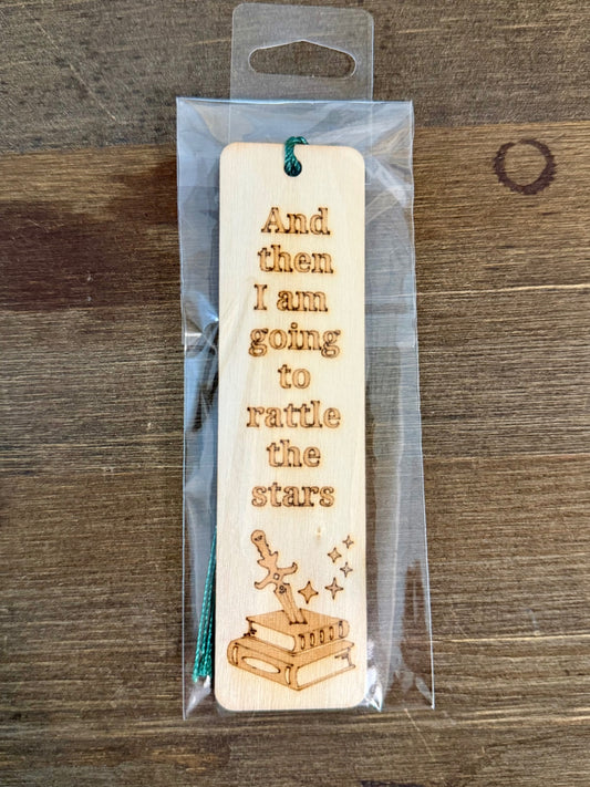 Wooden Bookmark - Rattle the Stars
