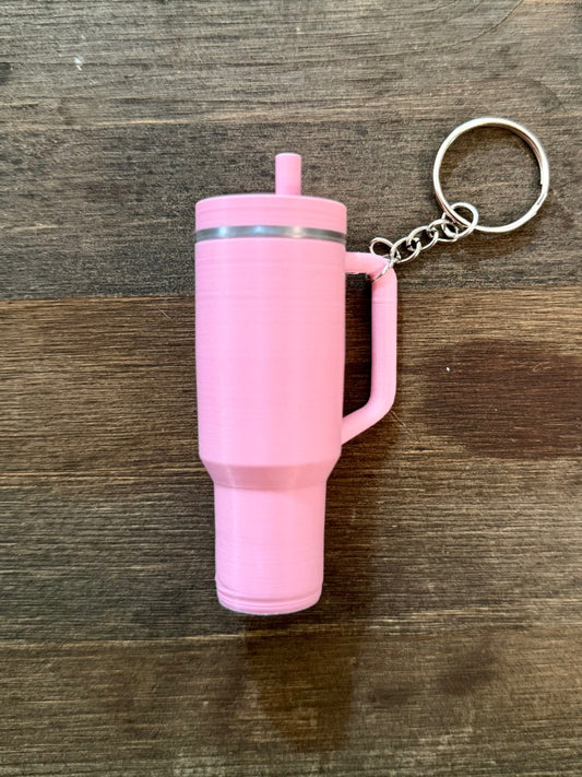 Stanley Cup Keychain Chapstick Holder - Pink