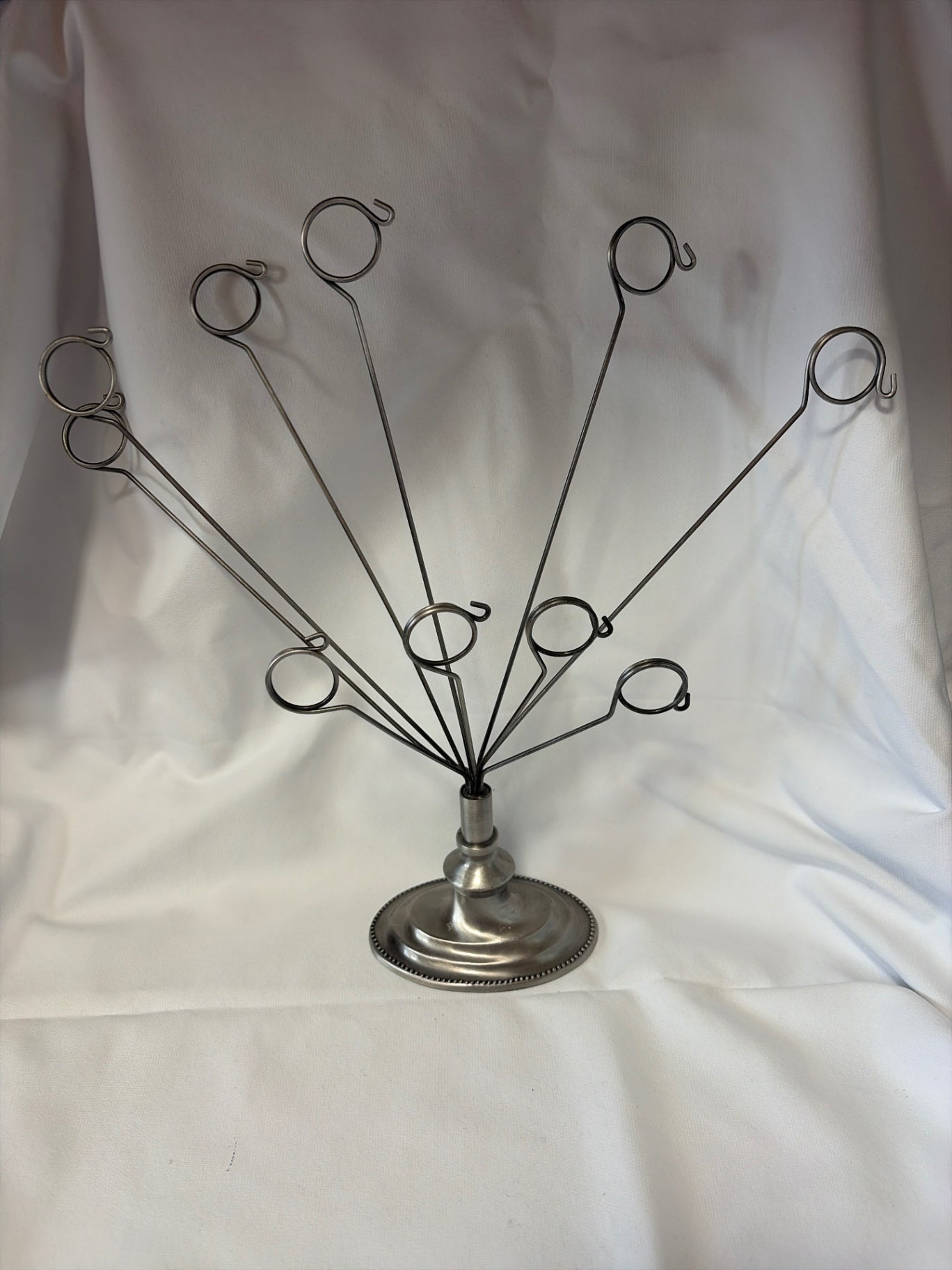Vintage silver tone card holder