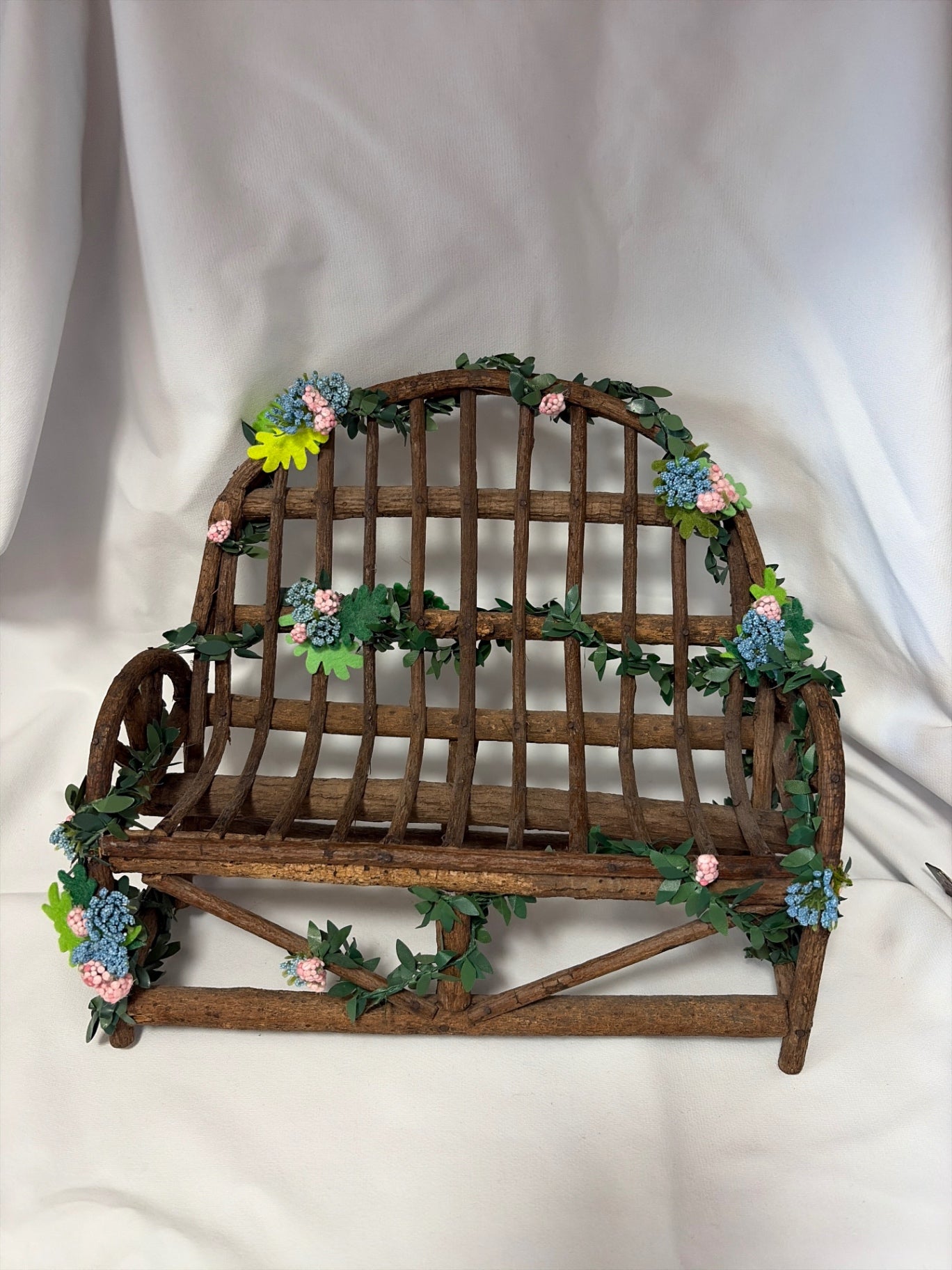 10 1/2” Twig Fairy Garden Bench