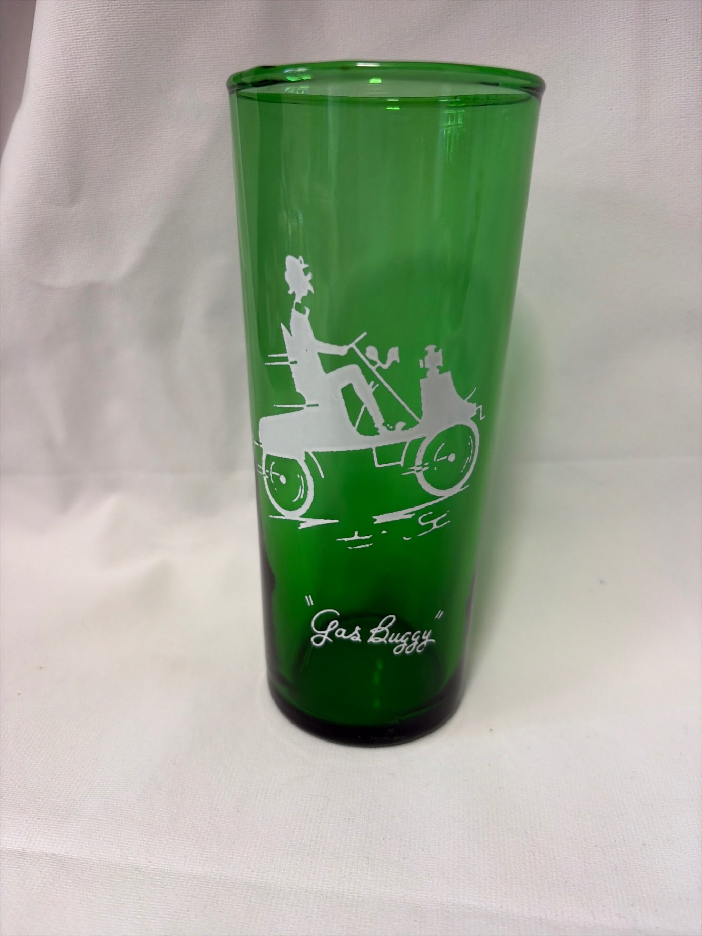 Green glass “Gas Buggy” 