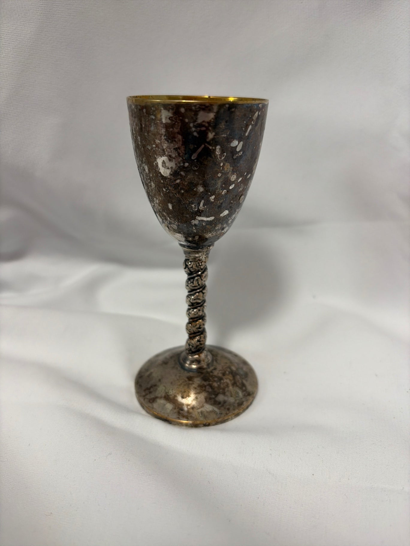 4 3/4” little silver plate goblet