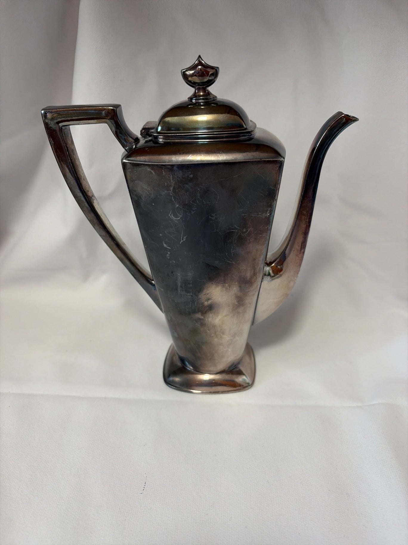 Silver plate art deco coffee pot