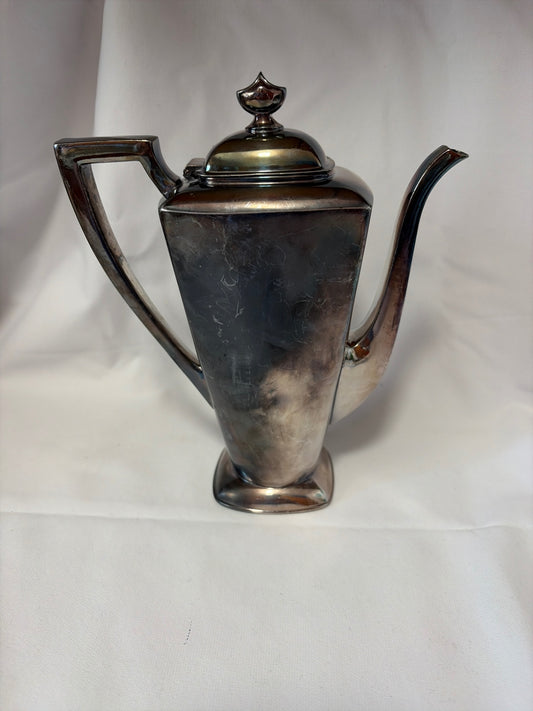 Silver plate art deco coffee pot