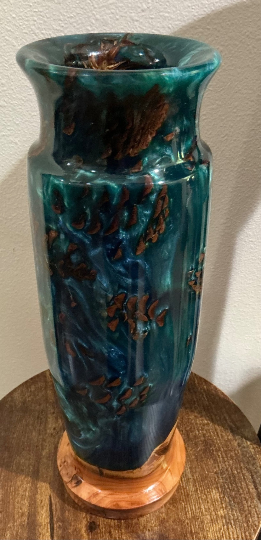 Beautiful Yew & Epoxy Vase