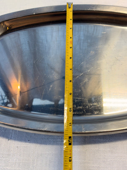 Vintage 16" Stainless Steel Oval Serving Platter