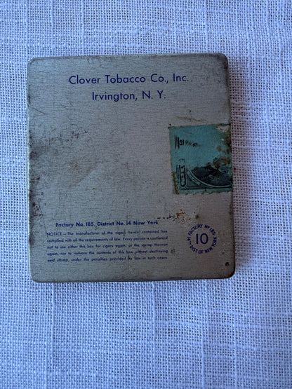 Vintage PETS Little Cigars Litho Tobacco Pocket Tin – Clover Tobacco Irvington NY