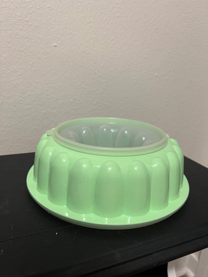 Vintage Tupperware Mint Green 3-Piece Jello Mold