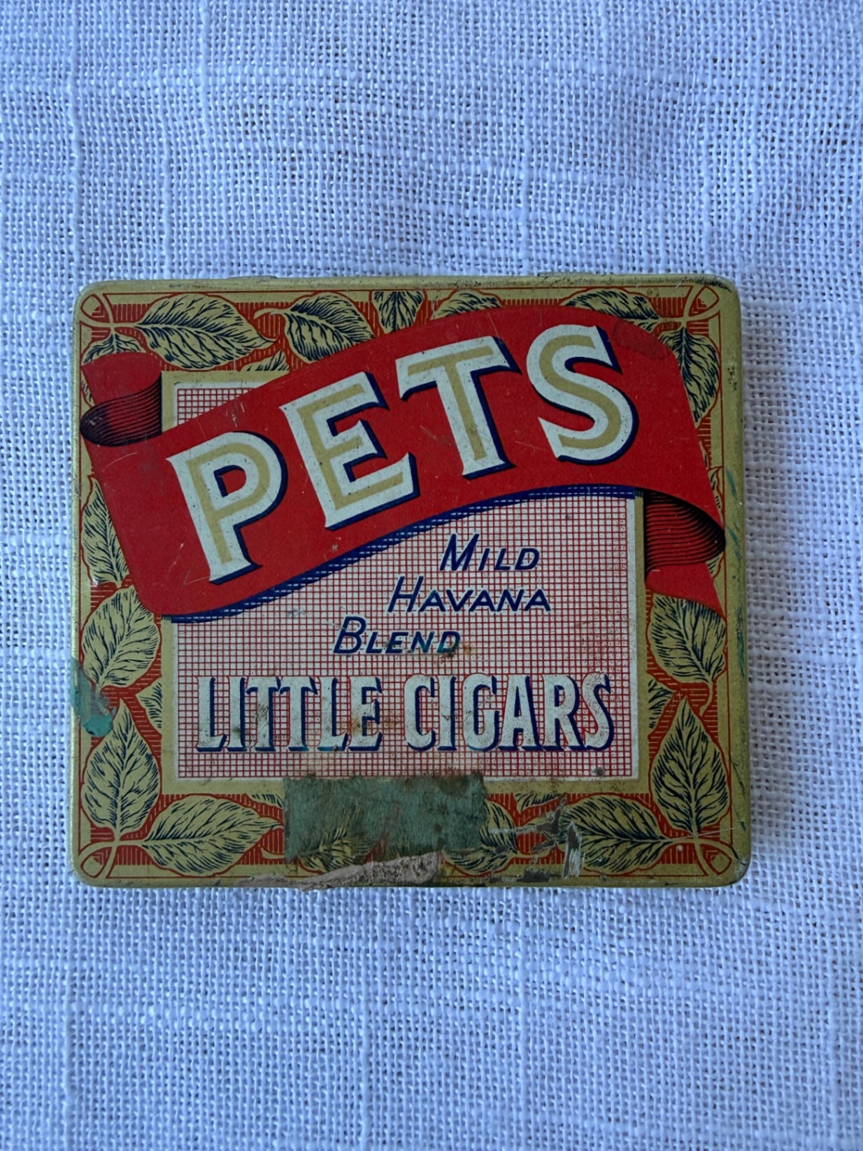 Vintage PETS Little Cigars Litho Tobacco Pocket Tin – Clover Tobacco Irvington NY