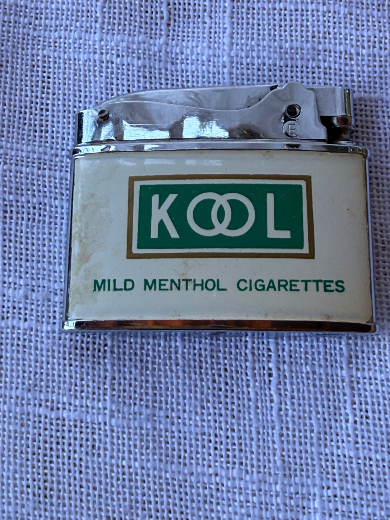 Vintage KOOL Menthol Cigarettes Chrome Fluid Lighter