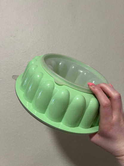 Vintage Tupperware Mint Green 3-Piece Jello Mold