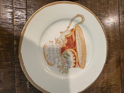 White plate with tea cup