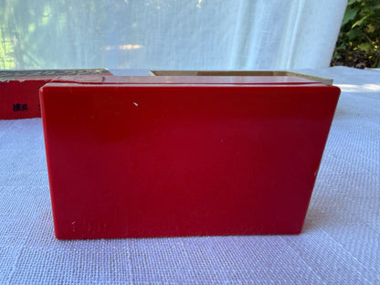Vintage Zensen TR-12 Red 1-Transistor Pocket Radio in Original Box with Earphone | Made in Japan