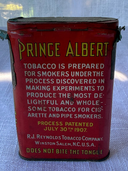 Antique Prince Albert Crimp Cut Pipe & Cigarette Tobacco Pocket Tin