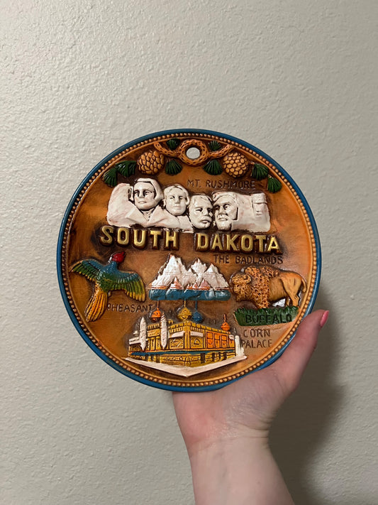 Vintage South Dakota Decorative Wall Plate